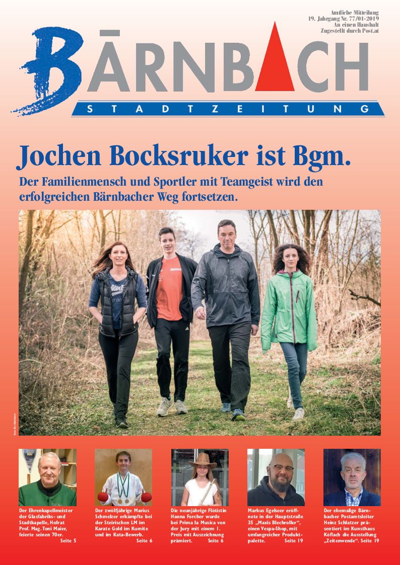 Bärnbach Zeitung 01 2019 Titelseite